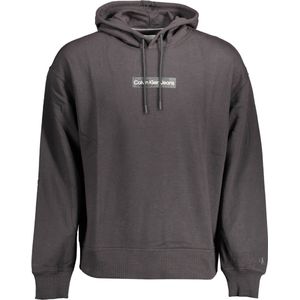 Calvin Klein - Hoodie - Zwart - Heren - Met Print en Contrastdetails