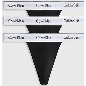 Calvin Klein - 3-Pack Strings - Zwart - Katoen Stretch
