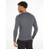 Calvin Klein trui met O-hals wol - antraciet grijs melange