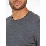 Calvin Klein trui met O-hals wol - antraciet grijs melange