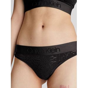 Calvin Klein - String - Zwart - Nylon/Elastaan - Semi-Transparant