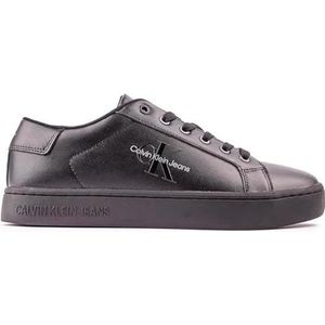 Calvin Klein Jeans Heren Classiccuplowlaceup LTH Ml Ym0ym00491 Cupsole Sneaker, Zwart, 43.5 EU