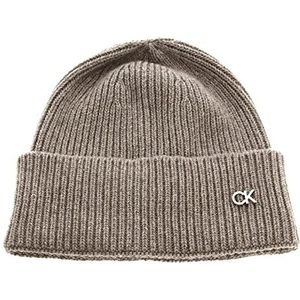 Calvin Klein Dames Re-Lock Beanie Overige Hoed, Diepe Taupe, one size