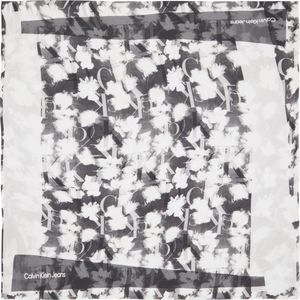 Calvin Klein sjaal met all-over print zwart/wit