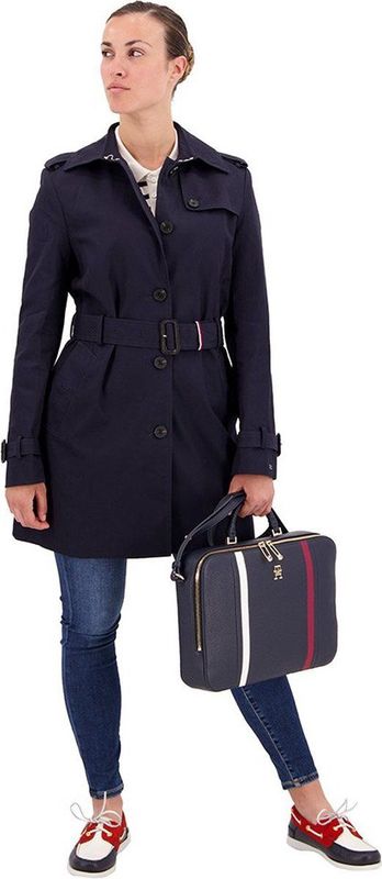 Tommy Hilfiger Trenchcoat Dames - Nachtblauw - Heritage Design