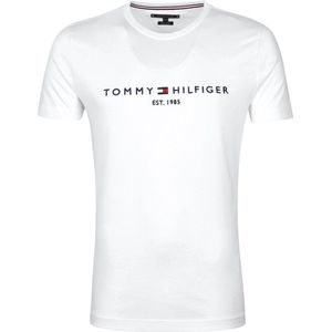 Tommy Hilfiger - Logo T-shirt Wit - Modern-fit