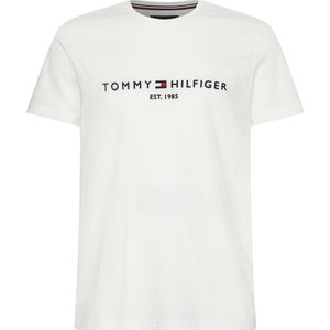Tommy Hilfiger - Logo T-shirt Wit - Heren - Modern-fit