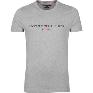 Tommy Hilfiger - Logo T-shirt Grijs - Heren - Modern-fit