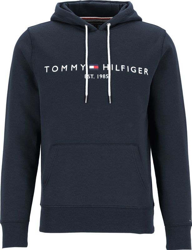 Tommy Hilfiger - Hoodie - Flex Fleece - Contrasterend Trekkoord - Logo