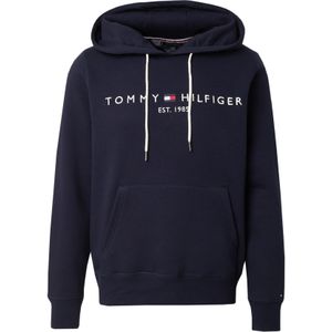 Tommy Hilfiger - Core Tommy Logo - Sweatshirt - Blauw - Katoen/Polyester