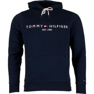 Tommy Hilfiger - Core Tommy Logo Hoody - Sweatshirt - Blauw - Katoen/Polyester