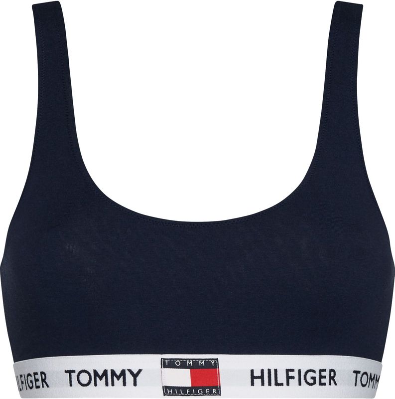 Tommy Hilfiger - Bralette - Donkerblauw - Katoen - Sportief Design