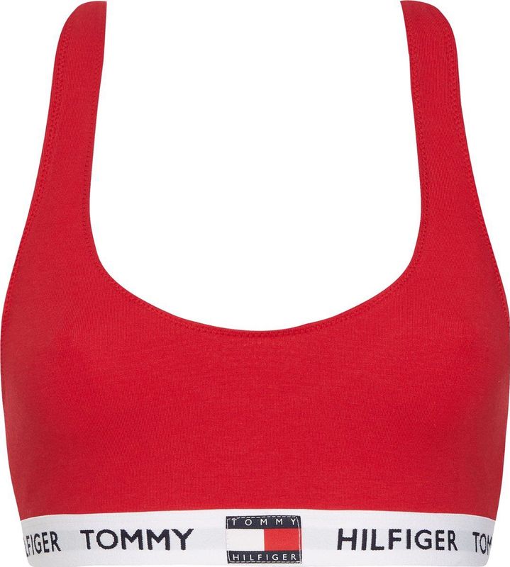 Tommy Hilfiger - Tommy 85 - Bralette - Rood - Katoen Ongevoerd