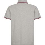 Tommy Hilfiger Core slim fit polo - heren polo met contrastbiezen - grijs melange