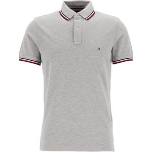 Tommy Hilfiger - Heren Polo - Grijs - 100% Organisch Katoen