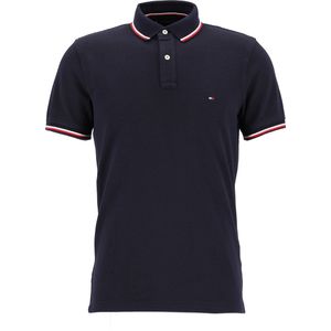Tommy Hilfiger - MW0MW13080 - Poloshirt - Marineblauw - Katoen - Korte Mouwen