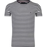 Tommy Hilfiger - T-shirt Stretch Gestreept Donkerblauw - Modern-fit