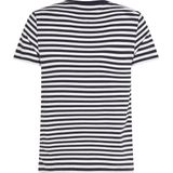 Tommy Hilfiger - T-shirt Stretch Gestreept Donkerblauw - Modern-fit