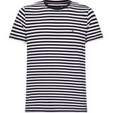 Tommy Hilfiger - T-shirt Stretch Gestreept Donkerblauw - Modern-fit