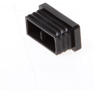 Vierkante insteekdop zwart 40x20mm (bu.werks)