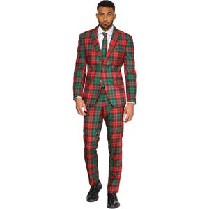 OppoSuits Trendy Tartan - Heren Kostuum - Gekleurd - Kerst - Maat 50