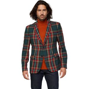 OppoSuits Deluxe Christmas - Tartan  - Heren Blazer - Kerst - Pine Green - Maat EU 62