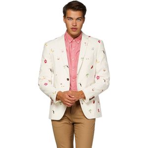 OppoSuits - Tropical Summer Icons - Blazer - Gebroken Wit