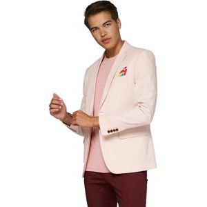 OppoSuits - Tropical Birdie - Blazer - Zachtroze - Katoen-Linnen Mix
