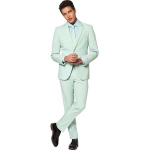 OppoSuits - Mintgroen Pak - 100% Polyester - Slim Fit - Inclusief Jasje en Pantalon