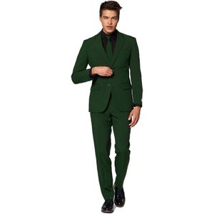 Pak - Donkergroen - 100% Polyester - Slim Fit - Jasje en Pantalon