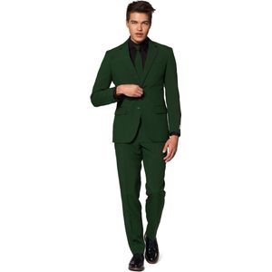 Pak - Donkergroen - 100% Polyester - Slim Fit - Jasje en Pantalon