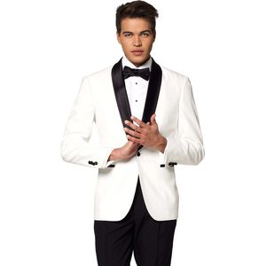 Parly - Tuxedo - Gebroken Wit - Satijn - Slim Fit