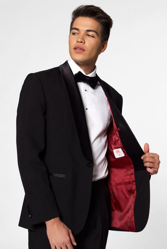 Schwarzer Smoking Männer OppoSuits