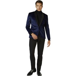 OppoSuits Deluxe Dinner Jacket - Deep Blue - Heren Blazer - Maat: EU 46 - Kerst