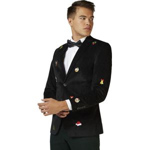 OppoSuits Deluxe X-Mas Icons - Heren Blazer - Kerst - Kerst Blazer - Zwart - Maat: EU 46