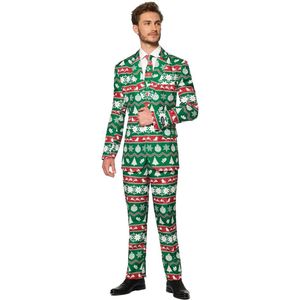 OppoSuits - Christmas Green Nordic - Carnavalskostuum - Groen - Katoen
