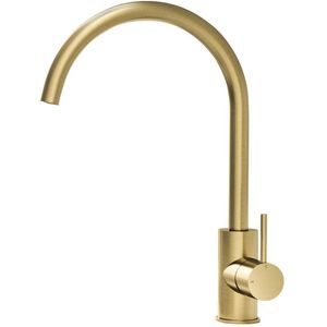 Hotbath Cobber Opbouw keukenmengkraan met draaibare U-uitloop geborsteld messing PVD CB040BBP
