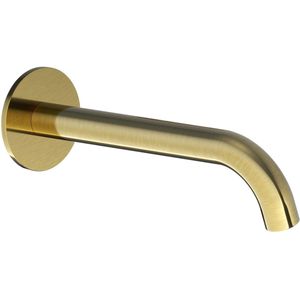 Hotbath Cobber CB095 Universele Uitloop - 18cm - Geborsteld Messing PVD - Messing - Kranen - Badkranen - Baduitlopen - 8719874201209