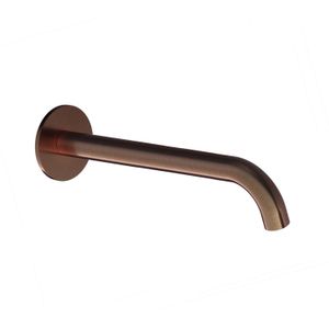 Wastafelkraan uitloop hotbath cobber rond 25 cm geborsteld koper pvd