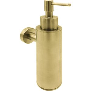 Hotbath Cobber zeepdispenser wandmodel geborsteld messing PVD CBA09BBP