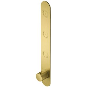 Hotbath Cobber Afbouwdeel thermostaat Verticaal met 3 pushbuttons Geborsteld Messing PVD PB050