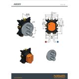 Hotbath Archie AR009EXT afbouwdeel thermostaat met 2-weg stop-omstel