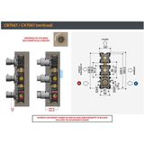 Hotbath Cobber inbouwdeel voor CB7067 inbouw douchethermostaat met horizontale plaatsing