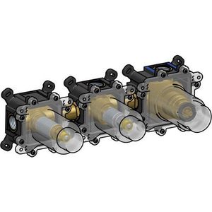 Hotbath inbouwdeel douche thermostaat met 2 stopkranen horizontale/verticale plaatsing