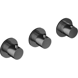 Hotbath Cobber afbouwdeel Inbouw Douche Thermostaat Horizontaal Geborsteld Nikkel CB7067