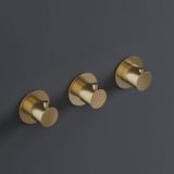 Hotbath - Cobber - Douchethermostaat - Geborsteld Messing - Inbouw Met 2 Stopkranen