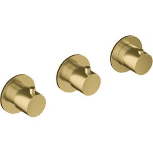 Hotbath Cobber afbouwdeel Inbouw Douche Thermostaat Horizontaal Geborsteld Messing PVD CB7067