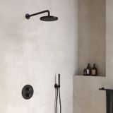 Hotbath Cobber IBS20A inbouw douche set met 2 weg stop omstel chroom staafdouche wandarm 38,5cm douchekop 20cm