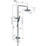 Hotbath Cobber M438 regendouchset met ronde handdouche 20 chroom