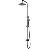 Hotbath Cobber M438 stortdouche met ronde handdouche en 20cm hoofddouche zwart chroom